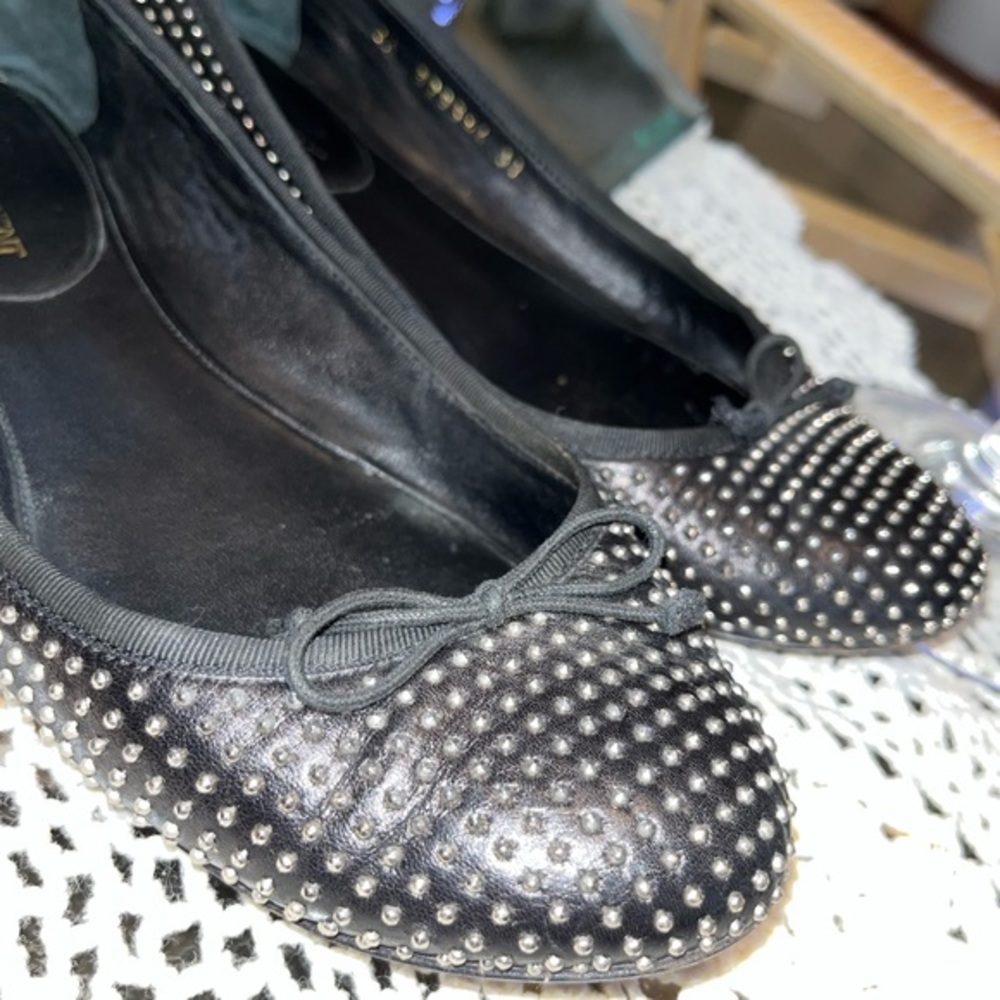 🩰 SAINT LAURENT Leather Printed Ballet Flats 37 🩰 - Picture 6 of 9